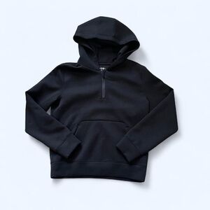 Black Quarter Zip Workout Hoodie